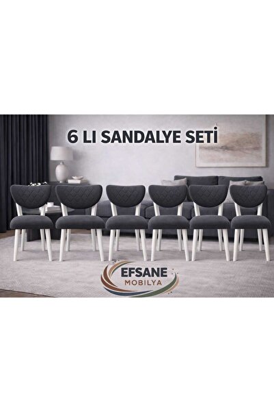 Efsane i.E.G ELMA SANDALYE 6 ADET MUTFAK VE YEMEK ODASI SALON BALKON BAHÇE OT...