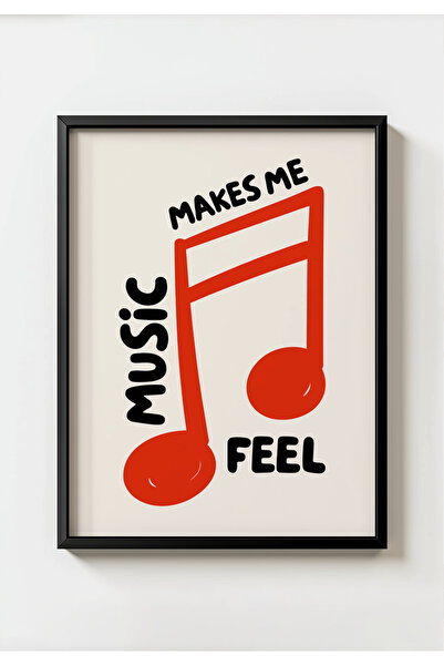 MIOVI WORKS Muzica mă face să mă simt |   Poster cu ramă neagră, tablou decor...