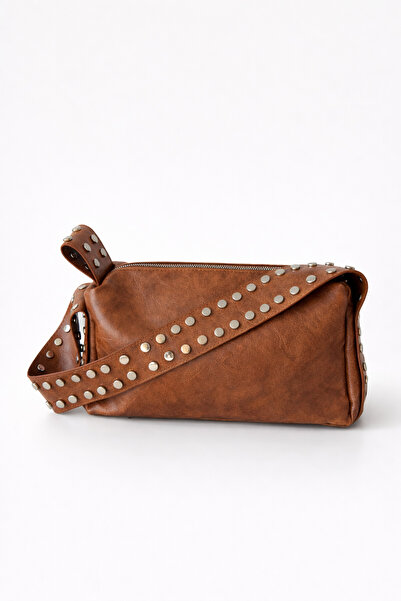 YAKOBAG Riva Staple Detailed Women's Shoulder Bag – Large Volume, Zippered, S...