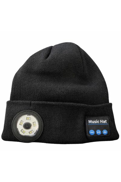 bo Music Hat with Bluetooth and LED Flashlight