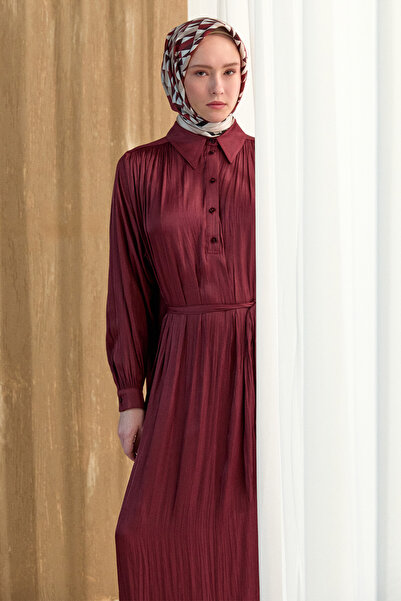 Setrms Kırışık Efektli Kuşaklı Elbise