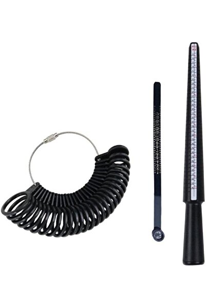 zola Μέτρηση μεγέθους δακτυλίου, πλαστικό, 26 cm, μαύρο