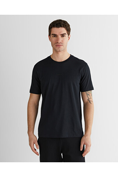 Gant Erkek Siyah Baskılı Kısa Kollu T-Shirt