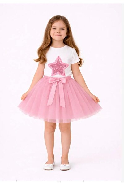 BLACK SWALLOW طقم ملابس للفتيات لمناسبة يوم 23 أبريل و29 أكتوبر، تي شيرت بأكم...