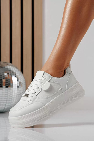 Zaira Adidasi dama albi din piele ecologica Fabia #24468 - 41