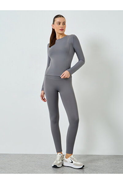 Styli Stitch Detail Long Sleeve Top and Leggings Set