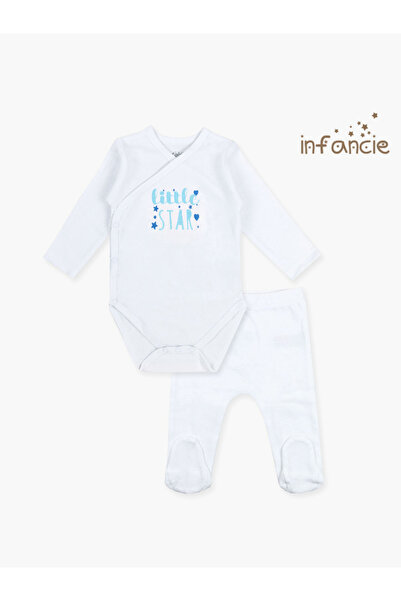 Infancie By Styli طقم ملابس داخلية للأطفال الرضع مكون من بدلة لفّ وبنطال ناعم...