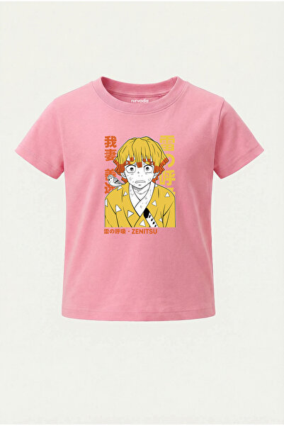 nirvoda Παιδικό μπλουζάκι Zenitsu Agatsuma Demon Slayer με στάμπα για παιδιά
