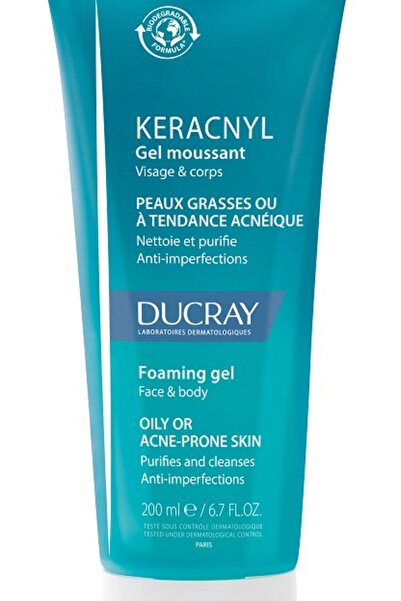 Ducray , Keracnyl, , Fragrance, Cleansing, Shower Gel, Face, Oily, 200 ml