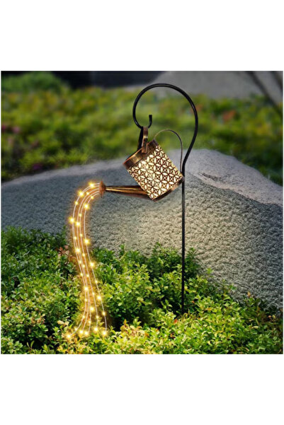 Homegenius Lampă solară LED cu stropitoare cu stele, fier forjat, design retr...