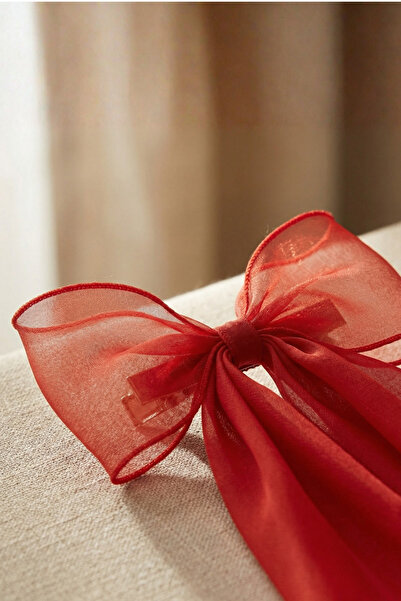 Katia&Bony Katia & Bony Red Tulle Bow Automatic Buckle – Large Tulle Bow Hair...