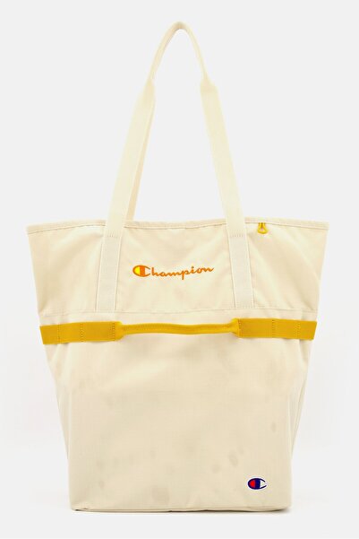 Champion Women Embroidered Logo Tote Bag 39 H x 42 L x 13 W cm, Cream