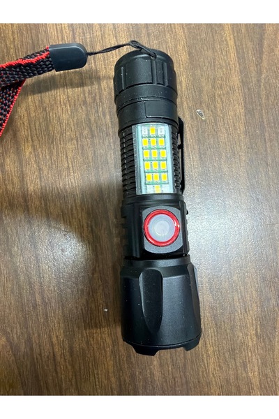 Qmax Q-MAX PS-2306C Ultra Güçlü USB Şarjlı Polis El Feneri 1000 Lümen