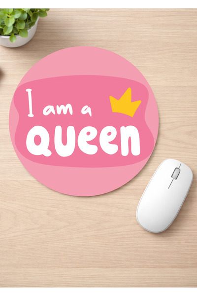 Eylül Design Motivational Printed Round Non-Slip Mousepad Ergonomic Mouse Pad