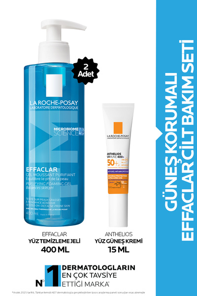 La Roche Posay Güneş Korumalı Effaclar Cilt Bakım Seti: Effaclar Yüz Temizley...