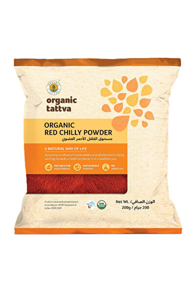 Organic Tattva مسحوق الفلفل الأحمر الحار 200 غرام