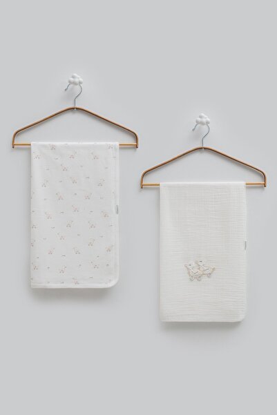 Caramell Love Time Double Blanket (80X90) - Ecru Std