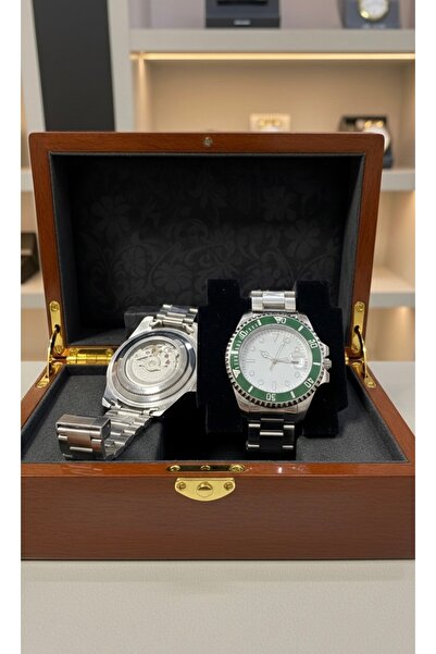 Yegane Automatic Look Men's Wristwatch with Second Hand Stainless Steel Limit...