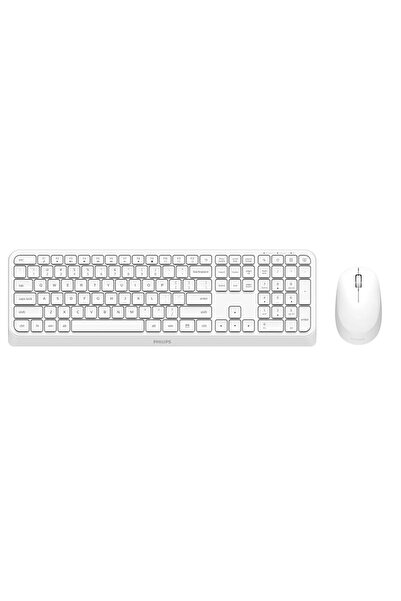 Philips SPT6307W-38 Kablosuz Klavye Mouse Seti Beyaz 3000 Series 2.4Ghz Silen...