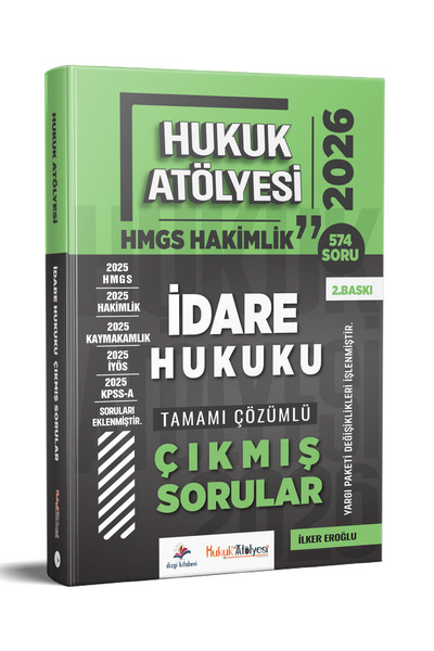 Dizgi Kitap 2026 Hukuk Atölyesi Hakimlik HMGS İdare Hukuku Çözümlü Çıkmış Sor...