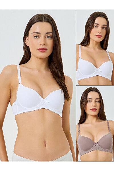 Styli Pack of 2 - Padded Wired Solid Push Up T-Shirt Bra