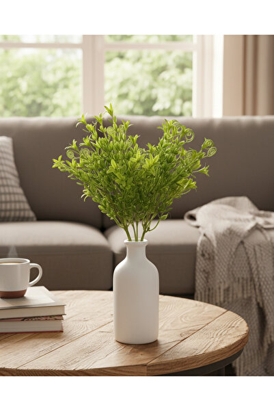 BAKBURAYA YAPAY ÇİÇEKÇİLİK Artificial Curved Greenery Branch 35 cm Decoration...