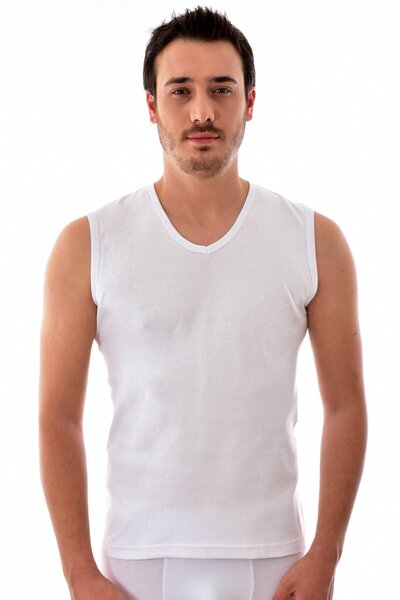 Pemilo 3 Pieces Men's Tutku 0401 V-Neck Cotton Undershirt