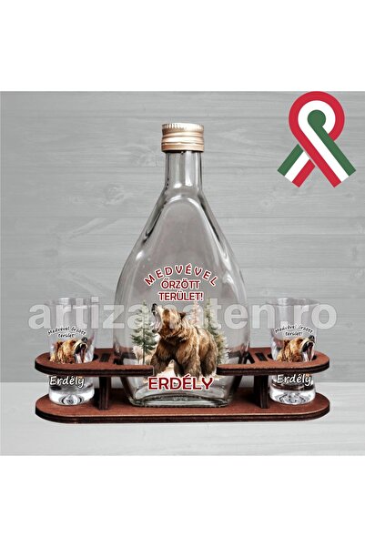 LimArt Brandy set with 2 brandy glasses - Erdély 1x250 ml, 2x25 ml - 20x6 cm