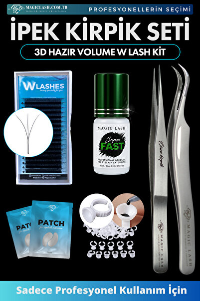 özgürce 3D W Lash Volume İpek Kirpik Mini Başlangıç Seti, doğal ve çekici gör...