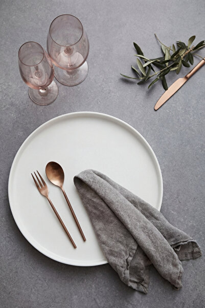 GÖNÜL Porselen Yuvarlak Tabak 25x2,1 cm 1 Adet – Beyaz Servis ve Sunum Tabağı