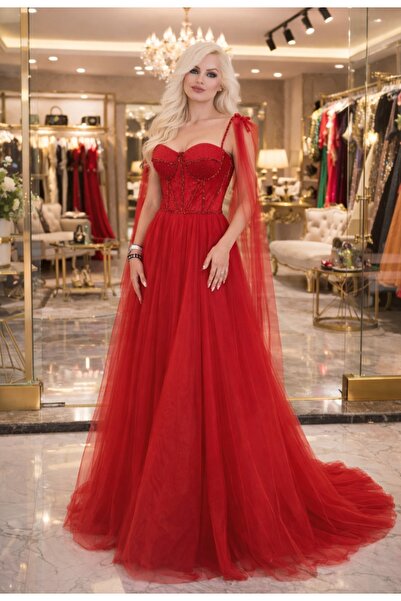 Lavin's ❤️ Kırmızı tül abiye ❤️