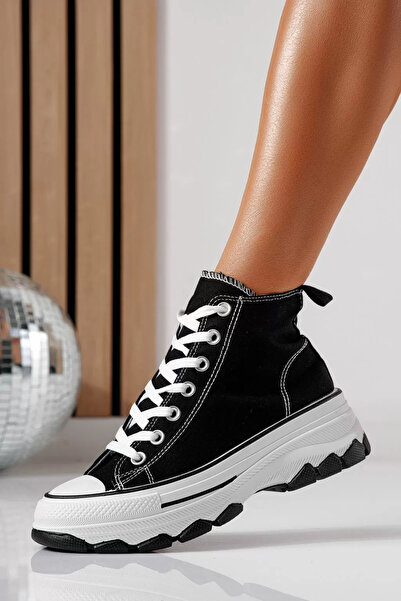 Zaira Women's black textile sneakers Vanda #24489 - 40