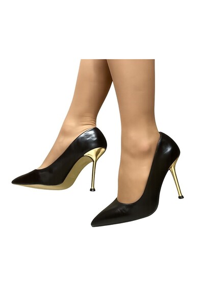 Moda Arena Gold Thin Heeled Stiletto