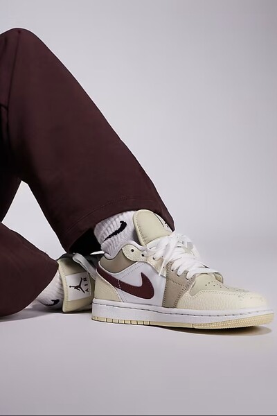 Nike Air Jordan 1 Low Leather Sneaker Hakiki Deri Unisex Günlük Spor Ayakkabı...