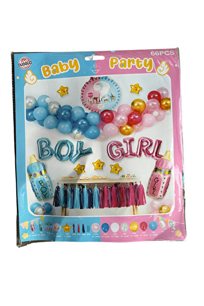 Your Baby Store Boy or Girl – Gender Reveal Balloon Arch Set, 66 pieces