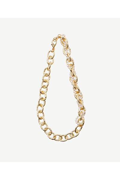 Yargıcı Pearl Detailed Large Hoop Necklace
