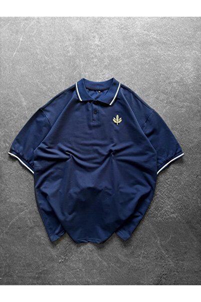 LUİS BUTİK Özel Tasarım Palamut Desen Polo Yaka