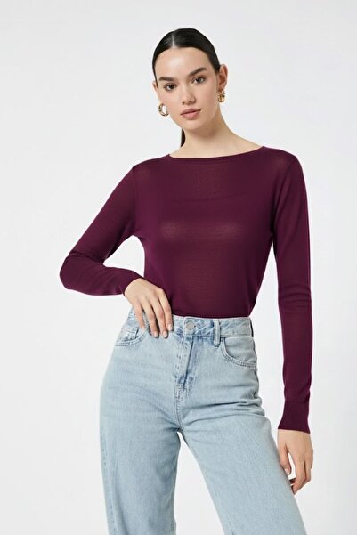 HAKKE Kayık Yaka Kaşmir Ultra Hafif BLUZ