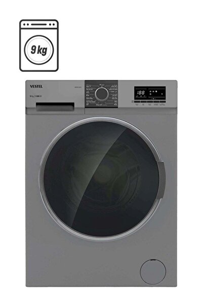 Vestel Front Load Washing Machine, 9 kg, Turkish, Silver