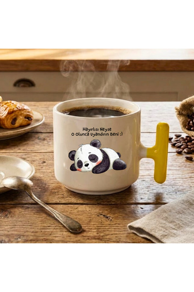 Finka Dekor Hayırlısı Neyse O Olunca Uyandırın Beni Baskılı-Sarı T Hediyelik ...