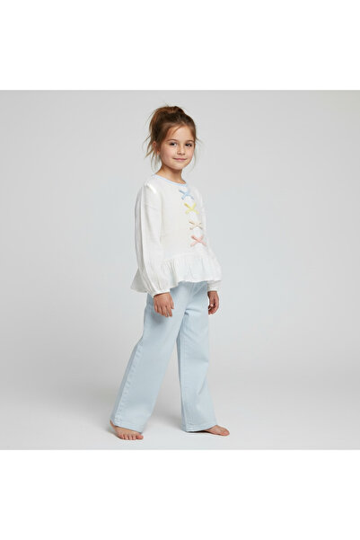 Leni Kids Girl's Bowknot Muslin Set