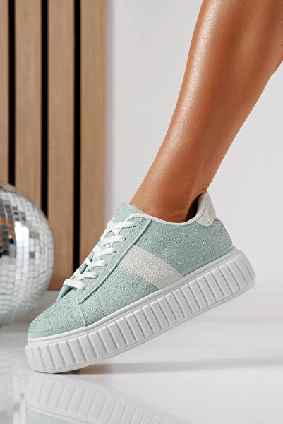 Zaira Women's green sneakers made of eco- Leather Loris #24404 - 40