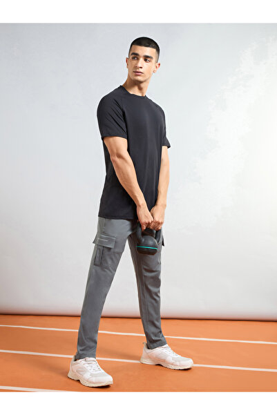 Technosport By Styli Grey Relaxed Fit Sports Cargo Track Pants