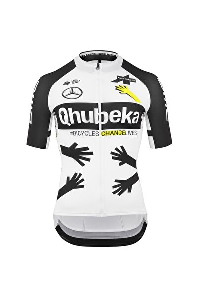 Assos Tricou ciclism CG GT Summer QHUBEKA pentru bărbați - Alb/Negru - XL