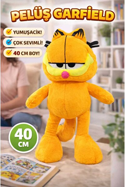 TOPROCKSTORE Garfield Peluş Oyuncak 40 Cm Hediyelik Uykucu Uyku Arkadaşı