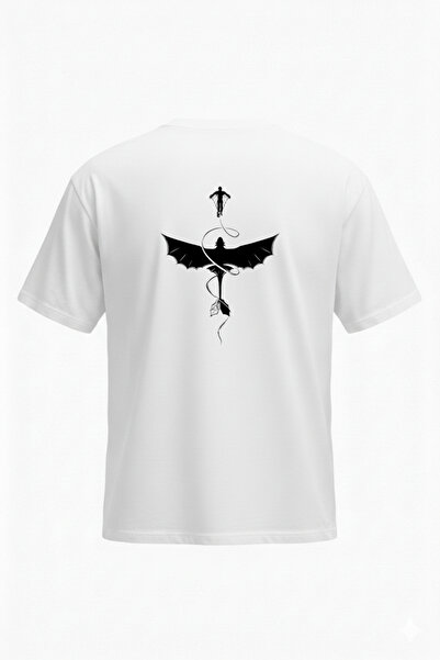 DASH WEAR How to Train Your Dragon T-Shirt - White Printed Oversize Crew Neck...