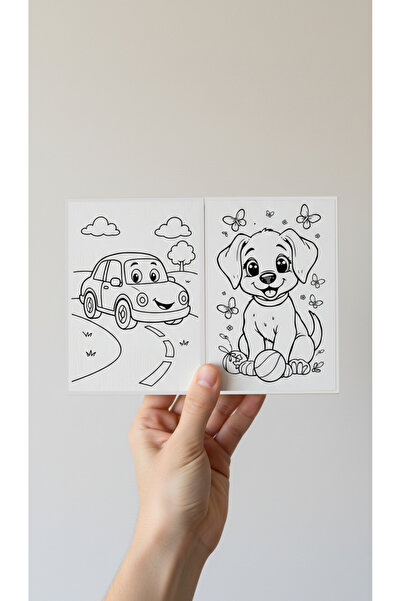 degdesign Hobi Ahşap Boyama Seti 2'li 15x20 cm ( 6 Renk Boya ve Fırça Dahil.)