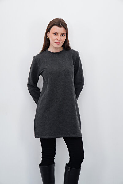 penyebizden Tesettür Sweatshirt Tunic-Anthracite