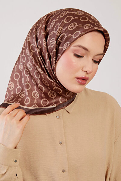 Levidor Crystal Scarf Chain Pattern Chocolate