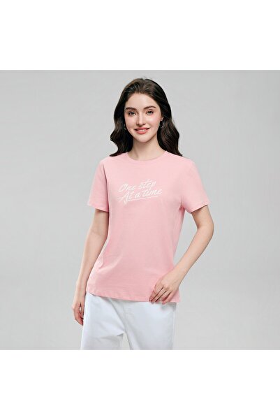 Giordano Women’s Cotton Crew Neck Printed Comfort Tee